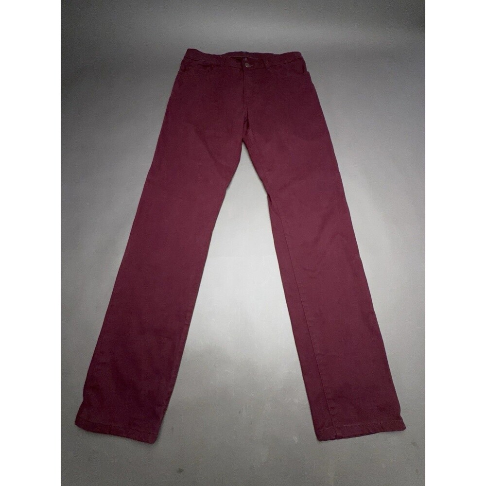 Blue Delta Bespoke Custom Jeans Mens 31x32 Maroon Premium Denim USA Made
